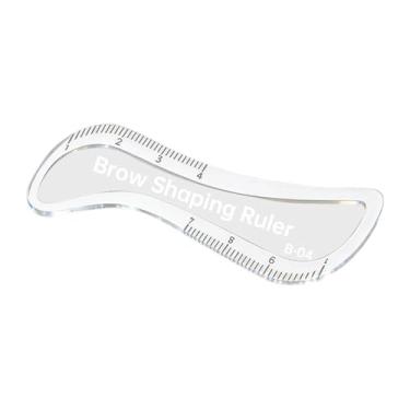Imagem de Kokiya Régua portátil para modelagem de sobrancelhas, versátil e rápida para desenho e mapeamento do arco da sobrancelha, 7.5 Cm X 2.6 Cm