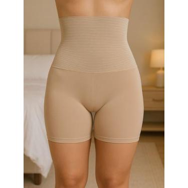 Imagem de Short Modelador Anágua Cinta de Compressão Cós Alto - c8 ANDRÉIA, Bege