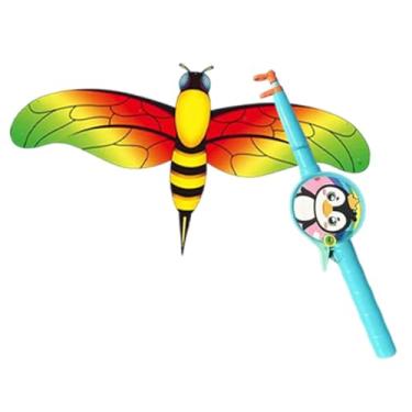 Imagem de Colaxi Pipa de brinquedo para crianças e adultos, ideal para atividades criativas ao ar livre na praia, com uma única linha, perfeita para acampamentos, Abelha