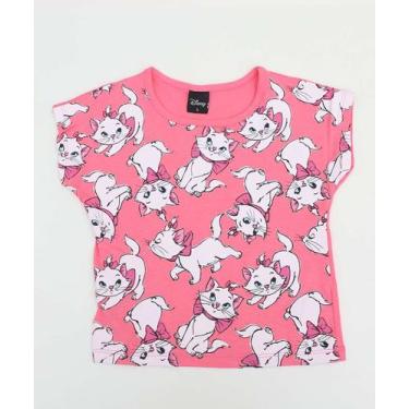 Imagem de Camiseta Infantil Estampa Marie Disney Tam 1 a 3 Rosa-66206, 3, Rosa