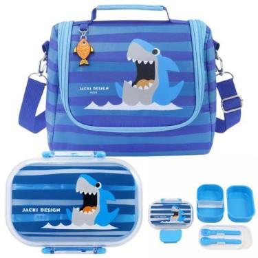 Imagem de Kit Bolsa Lancheira Térmica + Marmita Dupla C/ Talheres - Jacki Design