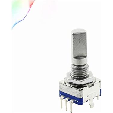 Imagem de Codificador rotativo 5 peças, codificador de código, EC11, potenciômetro digital de áudio, com interruptor, 5 pinos, comprimento da alça 20 mm
