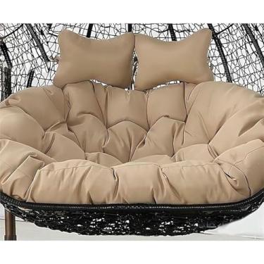 Imagem de Almofada de substituição para cadeira de balanço dupla, cadeira suspensa de vime para pátio externo (somente almofada) (K, 150 * 110 cm/59 * 43 pol.)