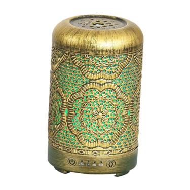Imagem de IEUDNS Umidificador Difusor de Óleos Essenciais de 100ml com Névoa Fria, Design Elegante e Desligamento Automático para Casa, Ouro Bronze