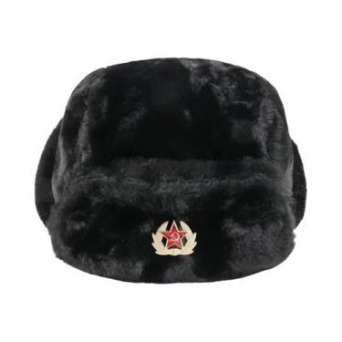 Imagem de Chapéu Ushanka Masculino De Inverno Em Pele Sintética De Coelho Com Pr