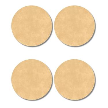 Imagem de Kit 4 Pele Animal 45Cm Couro S Aro Conga Bongo Atabaque Luen