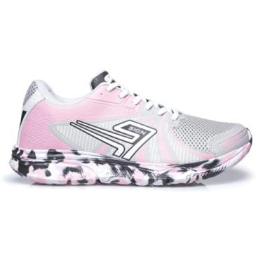 Imagem de Tênis Feminino Sion Gel Sendai – Leve Confortável para Corrida e Academia (Cinza/Rosa, BR, Adulto, Numérico, 38)