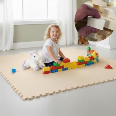 Imagem de KIT 12 Placas Tapete Tatame EVA 50x50cm 20mm 24 Bordas Emborrachado Ex