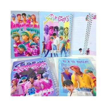 Imagem de Caderno De Anime Kpop Demon Hunters Huntrix Saja 15x20,2cm, Material E