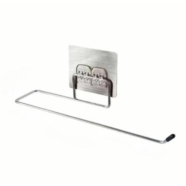 Imagem de Gancho Multiuso Suporte Com Adesivo De Porta Papel Toalha Alumínio Sem Furos Para Cozinha(3)