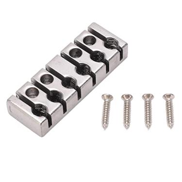 Imagem de Cadeado de 6 cordas com parafusos de metal Headless Guitar Bridge String Lock Peças de instrumento musical 42 mm