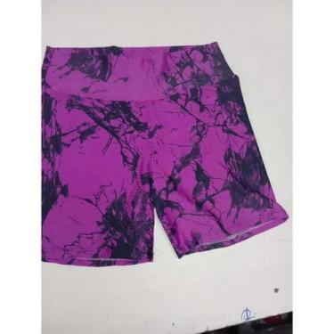Imagem de Short Marmorizado Academia fitness - sem marca, Rosa, M, poliéster 