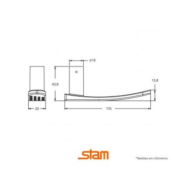 Imagem de Fechadura Espelhada Escovada Antique - Stam Tetra 1800/21