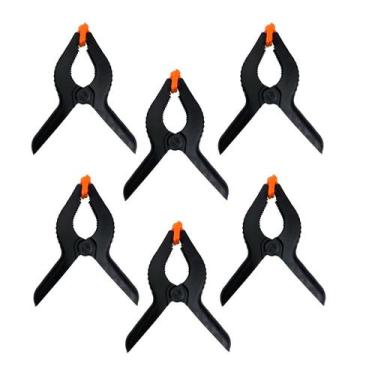 Imagem de Kit 6 Grampo Multiuso Aperto Rápido 6'' Pressão Marceneiro - Tuberias