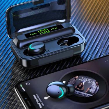 Imagem de Fone de Ouvido m30 Bluetooth 5.0 Display LCD Sem Fio Preto