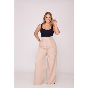 Imagem de Calça Feminina Alfaiataria Bege