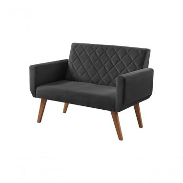 Imagem de Poltrona Namoradeira 2 Lugares Anabelle Unidecor Preto