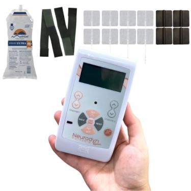 Imagem de Ibramed Neurodyn Portátil System Eletroestimulador Corporal Bivolt Branco com Kit de Eletrodos Autoadesivos e Acessórios, Aparelho de Eletroterapia para Uso Externo