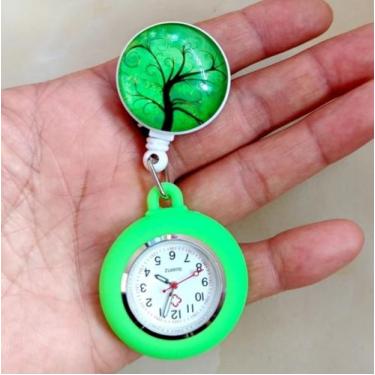 Imagem de Relógio Lapela Enfermagem Árvore Da Vida Analógico Tipo Ioiô - Memory 