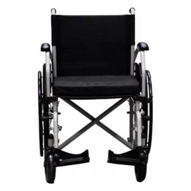 Imagem de Cadeira de Rodas Dobrável 120kg Pés Rebatíveis Health Clean, Preto - 4