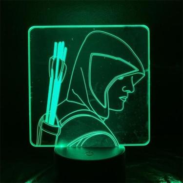 Imagem de Night Light League Green Arrow USB 5V acrílico ABS 0,27 kg - Taiyuanke