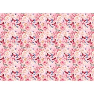 Imagem de Rolo com 20 Folhas Papel de Presente 47x64 Estampas Variadas - NoBrand