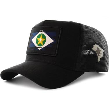 Imagem de Boné Sacudido`s - Bandeira Mato Grosso - Preto
