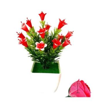 Imagem de Pequena Planta Bonsai Artificial Em Vaso, Ornamento Para Decoração De 