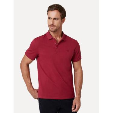 Imagem de Polo Dudalina Piquet Essentials Cotton Basica Modal Bordô, XXL/GGG