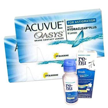 Imagem de Renu Fresh 60Ml + Lente De Contato Jonhson Acuvue Oasys Astigmatismo -