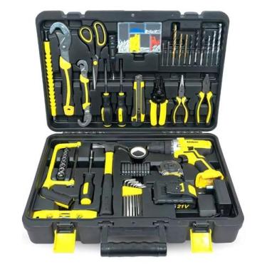 Imagem de Parafusadeira A Bateria Com Acessorios 299 Peças Titanium Platina