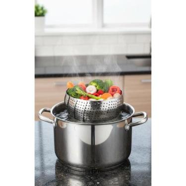 Imagem de Cesto Vapor Inox Retrátil Panela - Cozinhe Saudável - Congratulations 