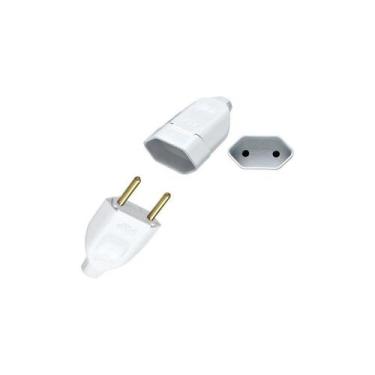 Imagem de Kit 2 Plugue Macho + 2 Fêmea 2p 10a 250v Cores Sortidas - Tramontina