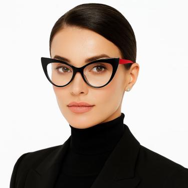 Imagem de Armação Óculos Grau Gatinho Feminino Grande Moderna