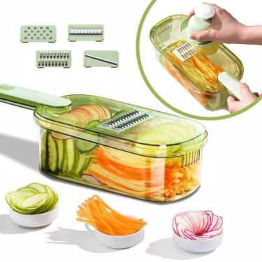 Imagem de Cortador Legumes Manual Ralador Fatiador Vegetais Queijos Doméstico
