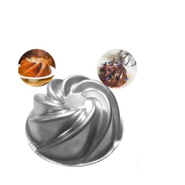 Imagem de Conjunto De 2 Forma Assadeira Bolo Espiral Vulcão De Novela Alumínio P