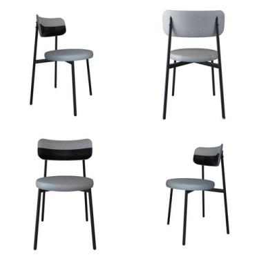 Imagem de Cadeira Kyta Fixa com 4 Pés 50 X 44,7 X 83,8 Cm com 4 Unidades - Metal