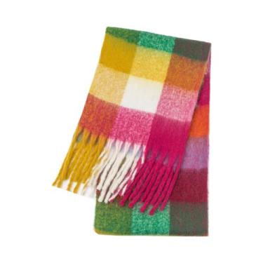 Imagem de Cachecol De Luxo Feminino Em Cashmere, Pashmina Grossa E Quente, Lenço