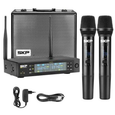 Imagem de 2 Microfones Sem Fio De Mão UHF 600 Canais Clarity II SKP Para Igreja 