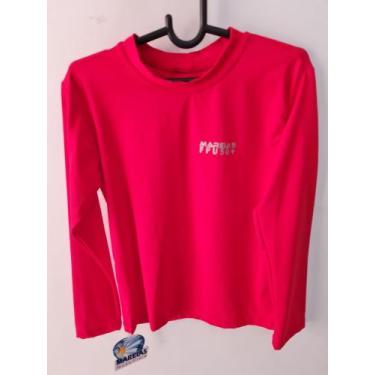 Imagem de Camisa manga longa Com proteção Uv infantil básica cores vibrantes Mar