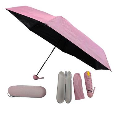 Imagem de Guarda Chuva Cápsula De Bolsa Mini Portátil Resistente Dobrável Com Ca