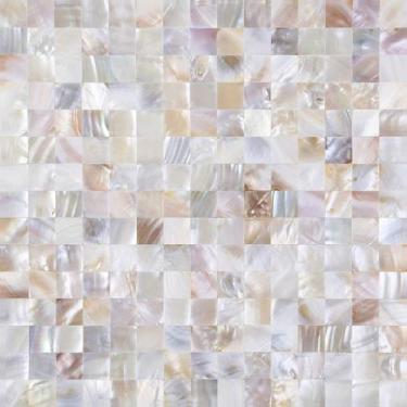Imagem de Azulejo de parede KASARO Peel and Stick Mosaic Shell Backsplash 1 ft²