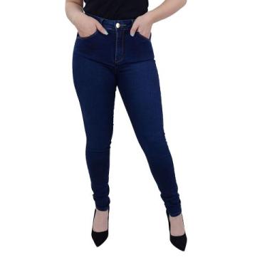 Imagem de Calça Jeans Feminina Lado Avesso Pin-up Azul Stone - L122003, 36