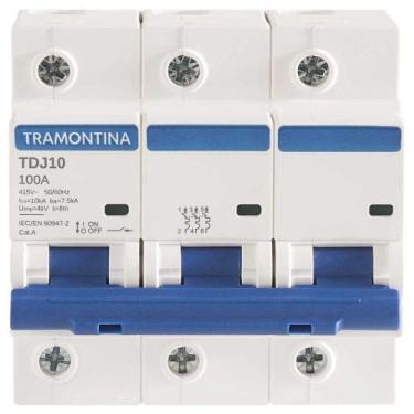 Imagem de Mini Disjuntor Tramontina 3 Polos 100 A Curva C Nbr 60898 Branco