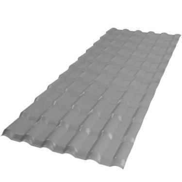 Imagem de Telha de PVC Plan P3010055 2,42m X 88cm 6 Ondas Cinza com Alta Resistê