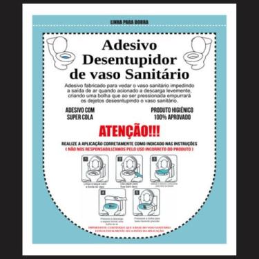 Imagem de Adesivo Vinil Vaso Para Desentupir 5 UNIDADES - DEKAL DECOR