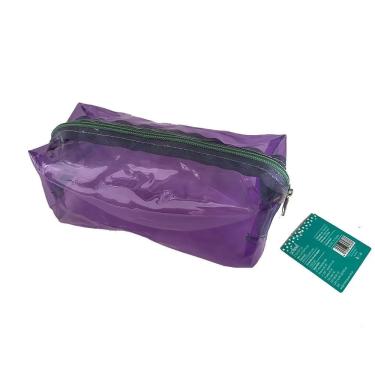 Imagem de Estojo Clear School Basics Roxo Transparente