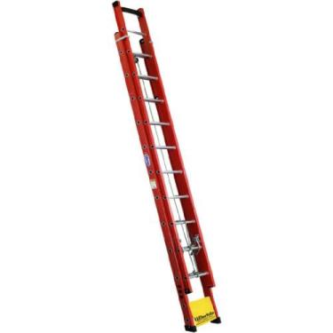 Imagem de Escada Extensível Fibra 4,20x7,20m 23 Degraus Alumínio Tipo D - EAFV23