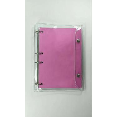 Imagem de Fichário Escolar Cristal Rosa 192 Folhas B5 - Congratulations Store