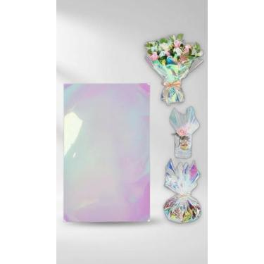 Imagem de Papel Holográfico Furta Cor 70x90cm - 5 Folhas - Congratulations Store